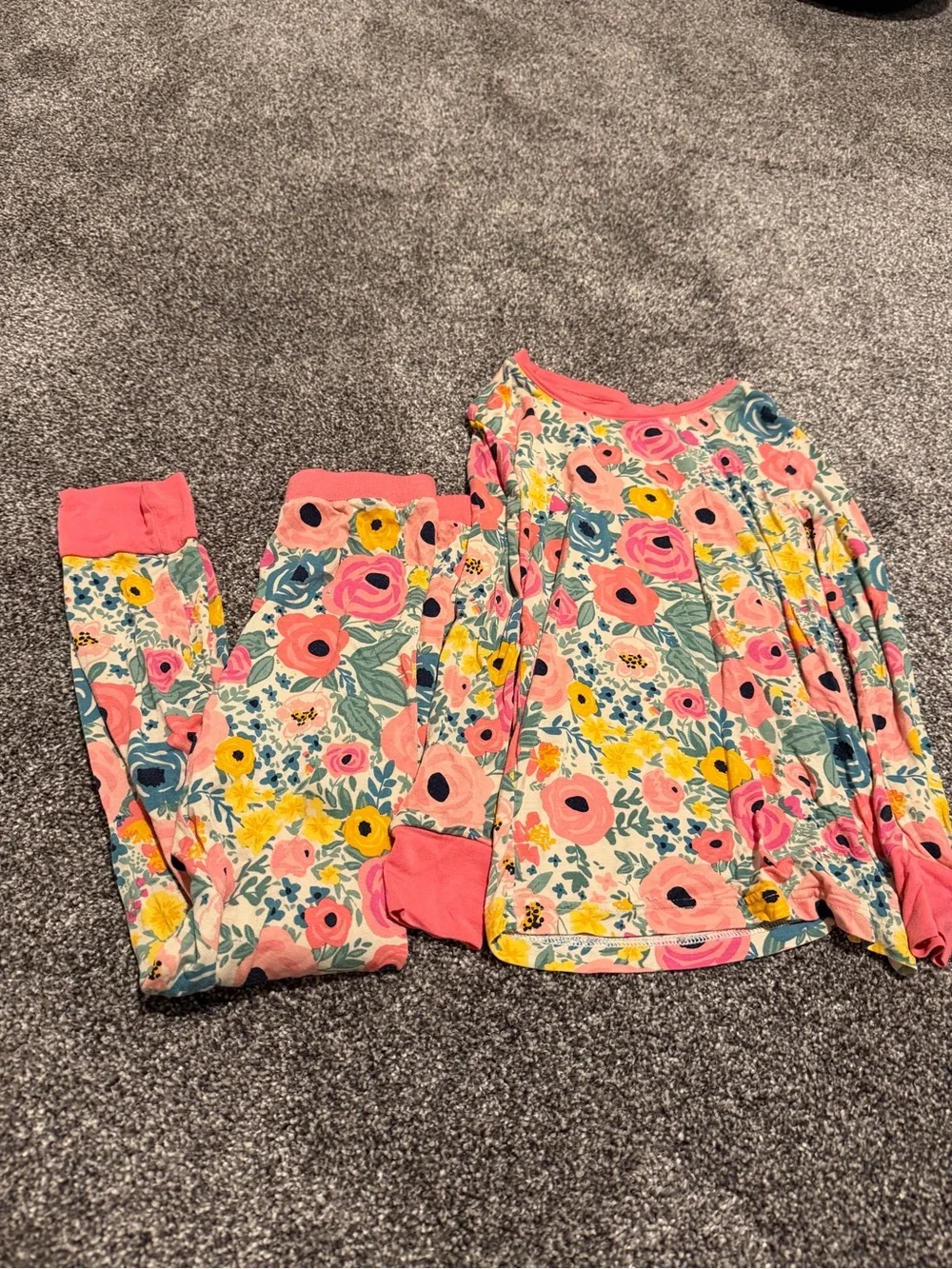 Little Sleepies Pink Floral Print Long Sleeve Pajama Set